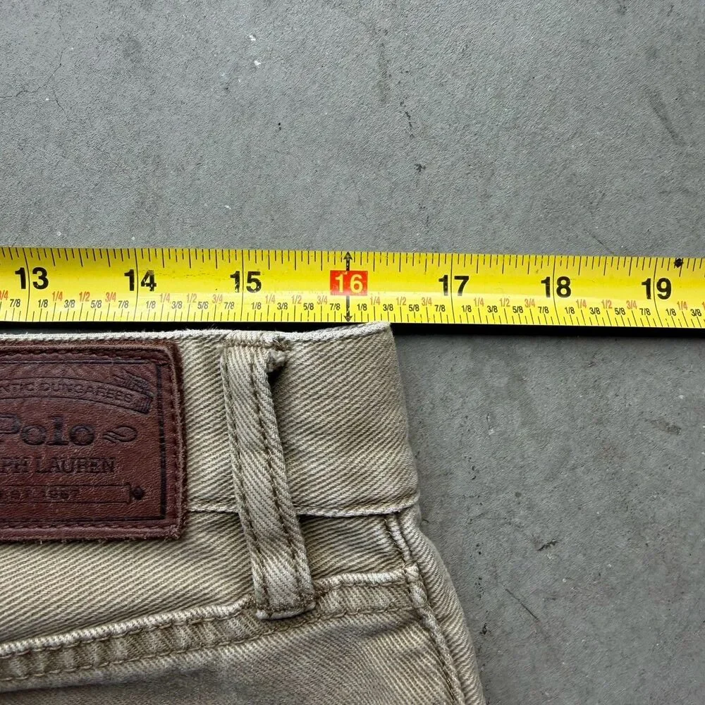 Polo Ralph Lauren Chino Pants Mens 32 x 33 Brown Cotton Twill Preppy 5 Pocket